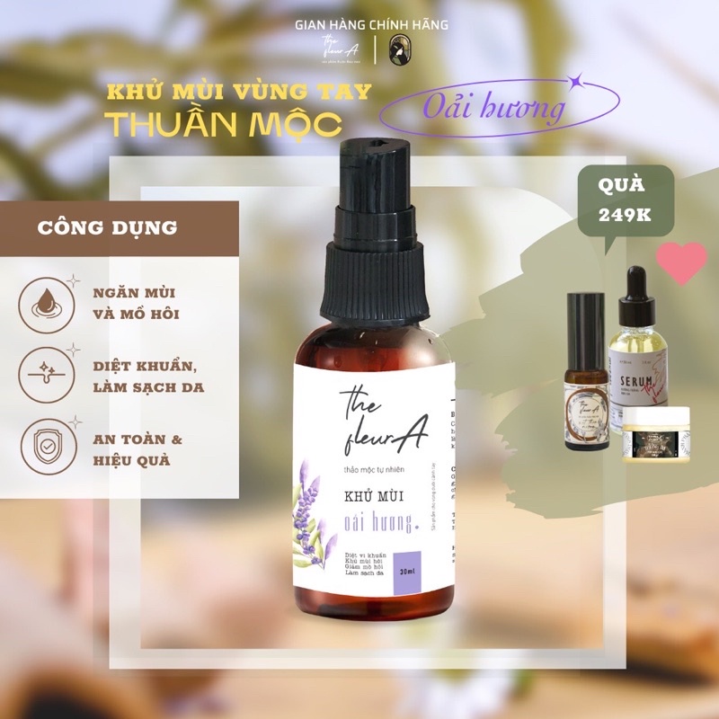 Xịt Khử Mùi Hôi Nách Oải Hương Thảo Mộc Loại Bỏ Mùi Và Mồ Hôi Cho Cả Nam Và Nữ Thảo Mộc Fleura