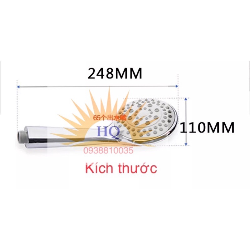 Vòi sen tắm chỉnh phun 3 chế độ - Tay sen kèm ron
