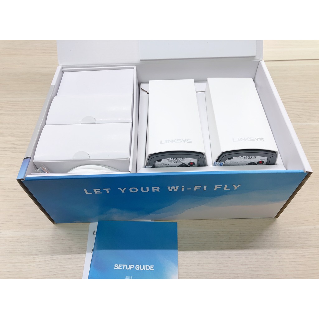 Cục phát wifi mesh [BH 1 ĐỔI 1 TRONG 3 NĂM] Linksys Velop Dual-Band AC2600 (2-Pack) WHW0102