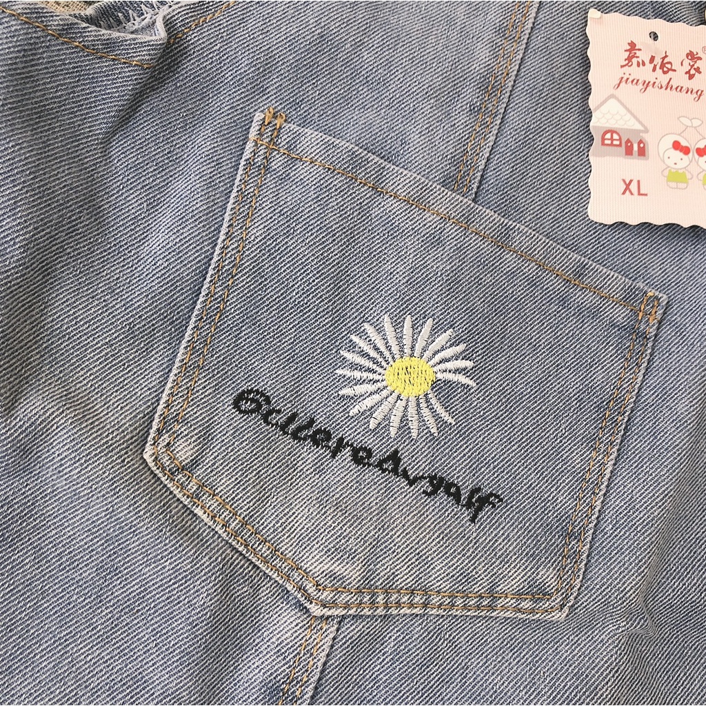 Yếm Thời Trang Hàn Quốc Dành Cho Bé Gái Mẫu Hot 2022 - Họa Tiết Thêu Xinh Cute (048)