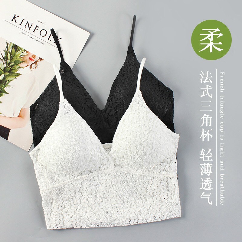 Áo Nữ Croptop Ren Hoa, Bra Sexy Siêu Đẹp 990