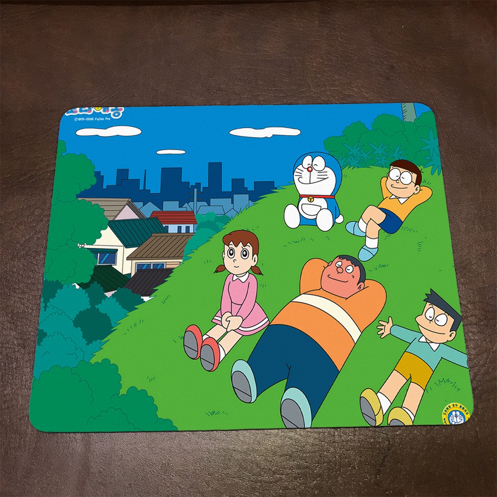 Lót chuột máy tính Anime Doraemon Wallpapers 2 Mousepad cao su êm ái. Nhận in theo yêu cầu