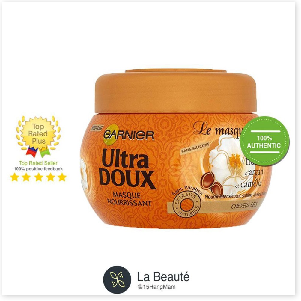 [Mã giảm giá mỹ phẩm chính hãng] Garnier Ultra Doux Masque - Kem Ủ Phục Hồi Tóc Đủ Chủng Loại 300ml