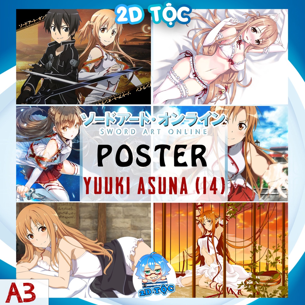 Poster A3 Yuuki Asuna (14) Anime Manga Sword Art Online  - 2D Tộc Shop