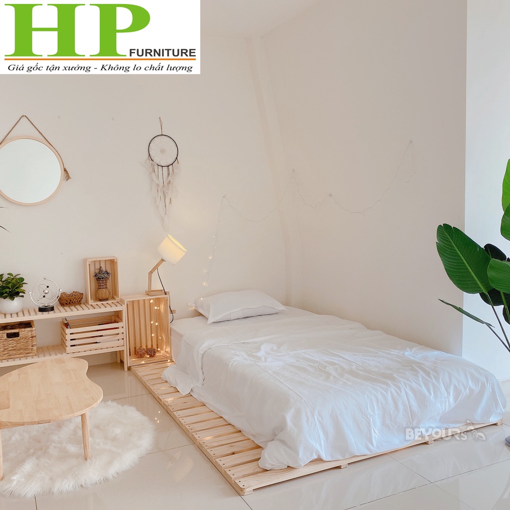 Giường Hộp Pallet - Giường Đã Sơn Chống Mốc - Giường Ngủ - Giường Pallet - Giường gỗ - Giường xếp