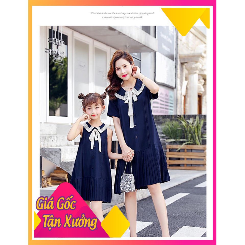 Shop Ngoc Trinh HCM - Shop Ngoc Trinh HCM - Set đầm đôi mẹ và bé ( dập ly)---Siêu Hot Cam Kết Uy Tín Cam Kết Uy Tín