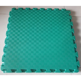 Thảm Xốp Cho Bé Trơn 60cmx60cm Vân Ô Vuông màu xanh ngọc