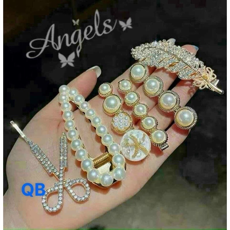 (SIÊU KHUYẾN MÃI) Set 6 Kẹp Tóc Ngọc Trai Siêu Sang Chảnh - Ngọc Trai Nhân Tạo