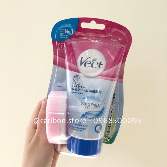 Kem Tẩy Lông dành cho da nhạy cảm Veet 150gr (kèm mút)