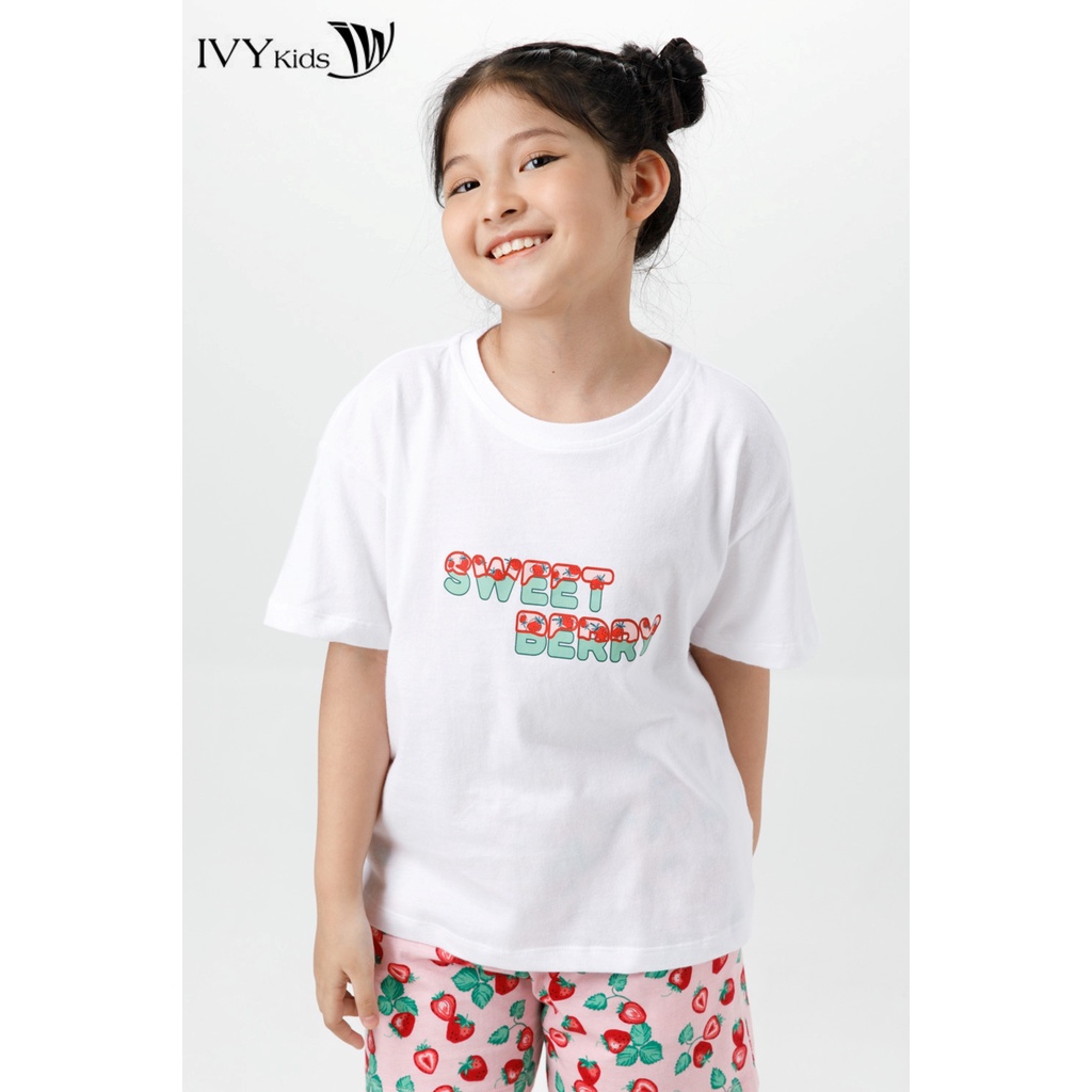 Bộ thun Sweet Berry bé gái IVY moda MS 57G1525