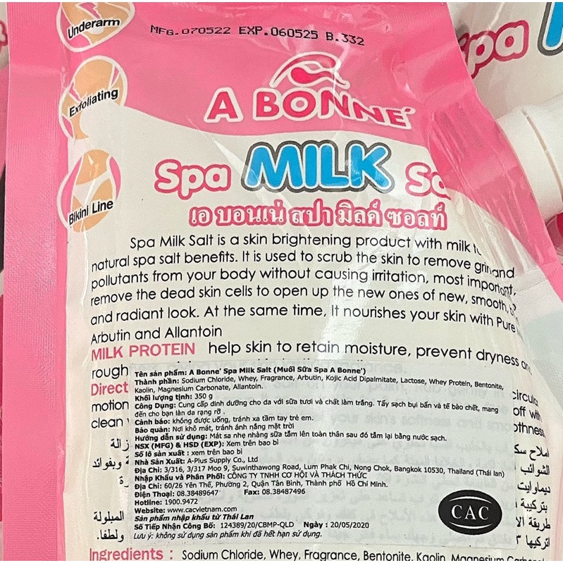 Muối tắm sữa bò A BONNÉ khối lượng lớn 350 g