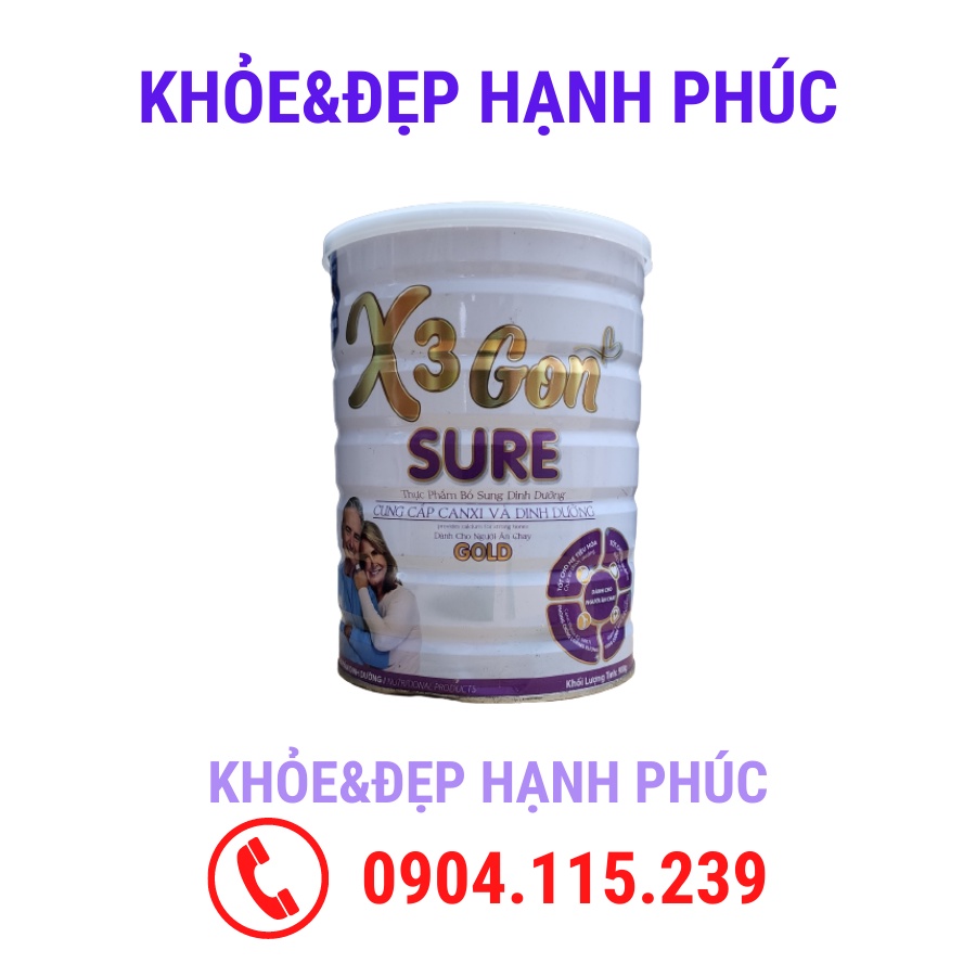 [ Date T5/24 ] Sữa x3 gon sure gold bổ sung dinh dưỡng cho người ăn chay – 900 gr/hộp