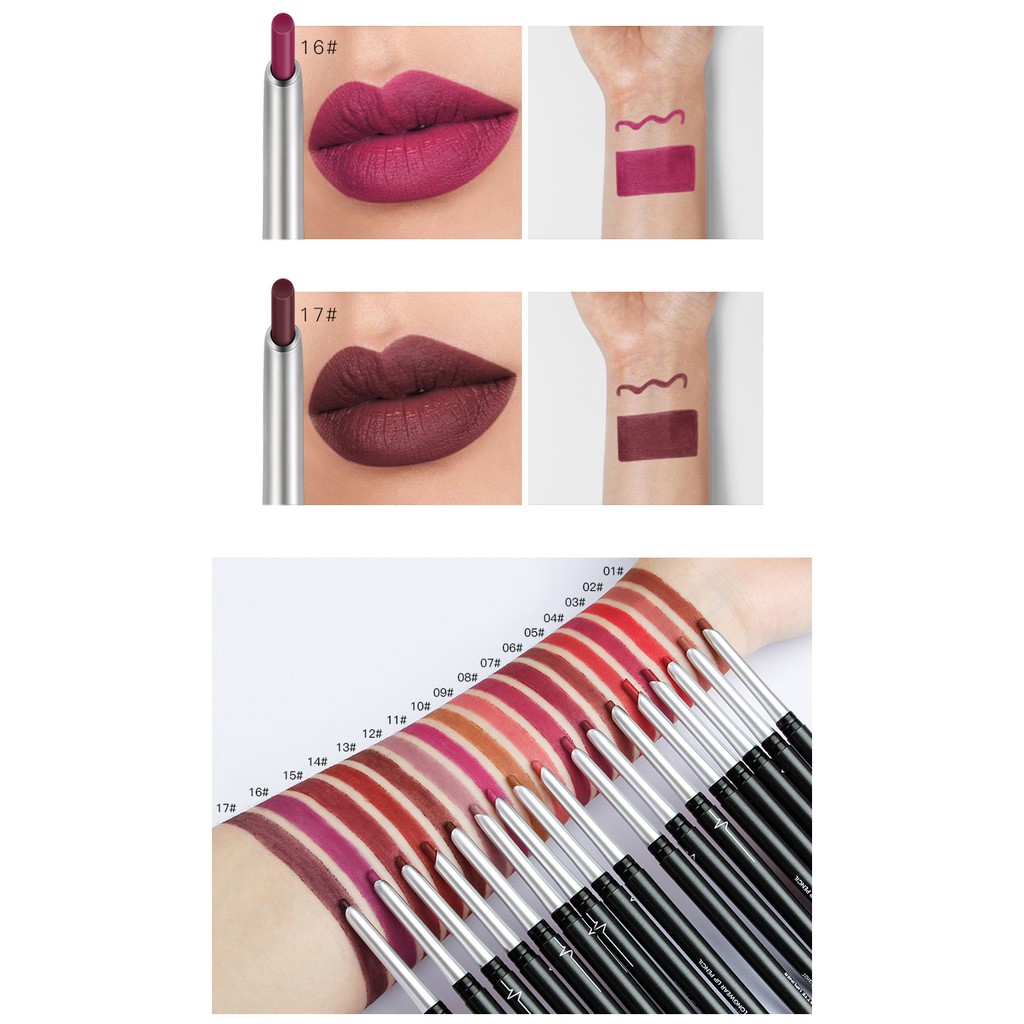 Bút kẻ viền môi Pudaier 8.5g bền màu lâu trôi