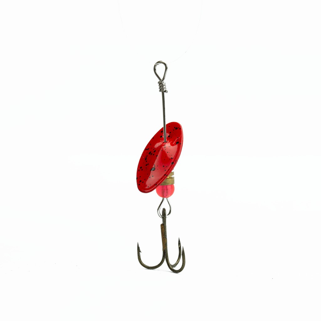 Mổi cá giả câu Lure - Spinners kèm lưỡi ba tiêu (vỉ 30 con)