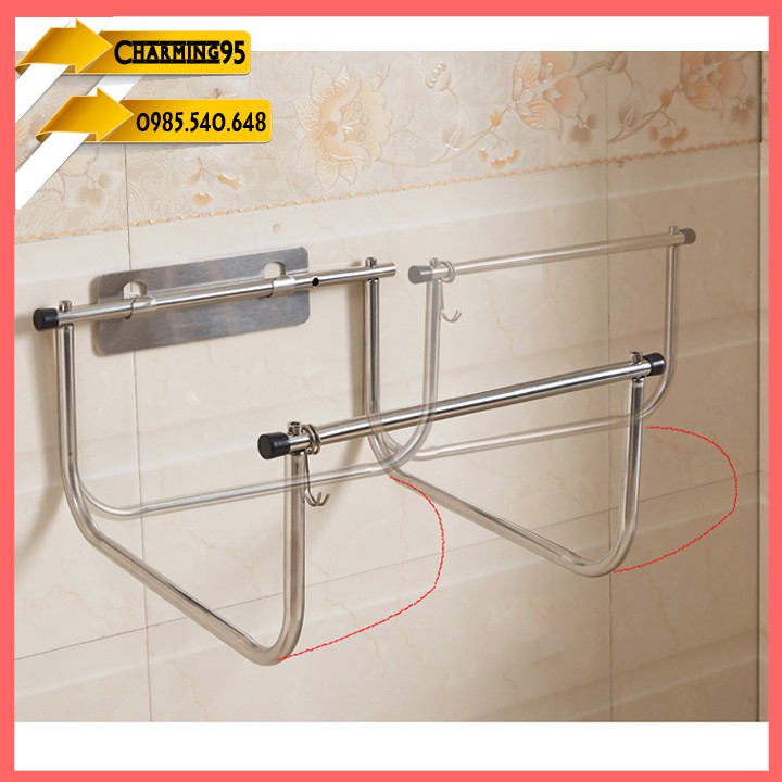 Giá để chậu inox dán tường , có thể gấp gọn re0162