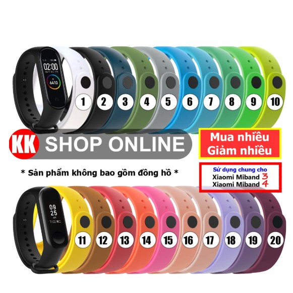 Dây Đeo Cao Su Thay Thế Cho Xiaomi Miband 3 Miband 4