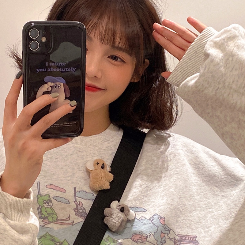Kẹp Trang Trí Koala Bông Đa Năng Gắn Bút Ống Hút Kẹp Tóc