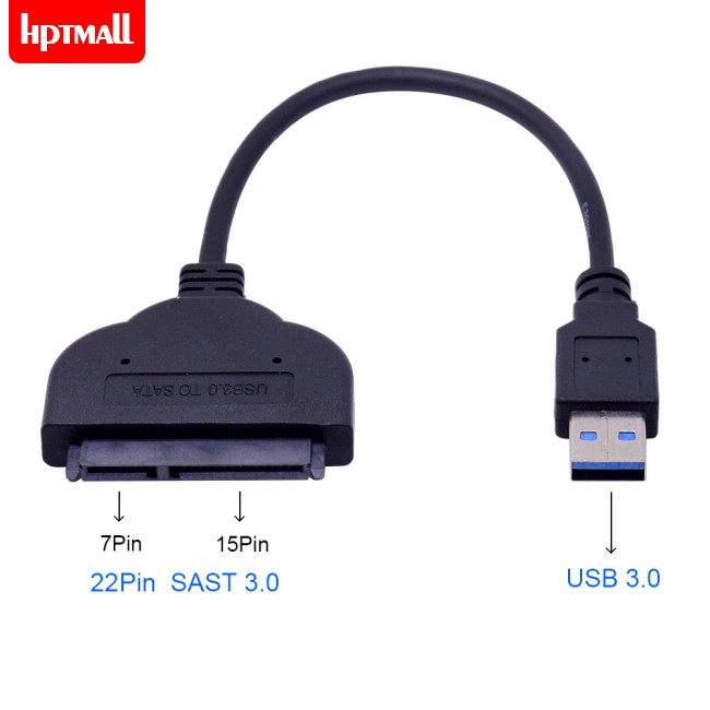 Cáp Chuyển Đổi 5gbps Usb 3.0 Sang Sata 3.0 Usb3.0 Sang Serial Ata Iii 7 + 15 22pin Hdd