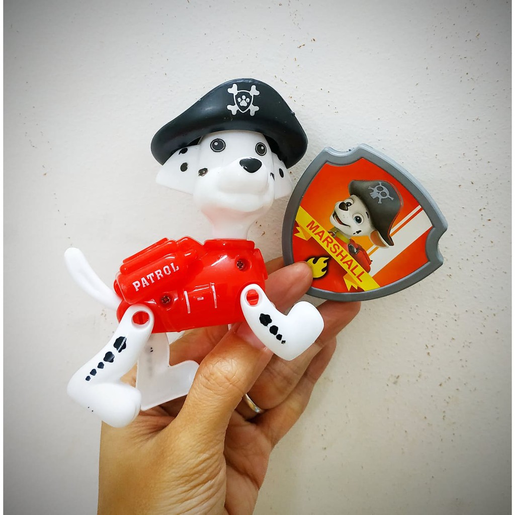 Bộ đồ chơi thuyền buồm hải tặc và nhân vật chó cứu hộ paw patrol phiên bản cướp biển cỡ đại có khớp chân kèm huy hiệu