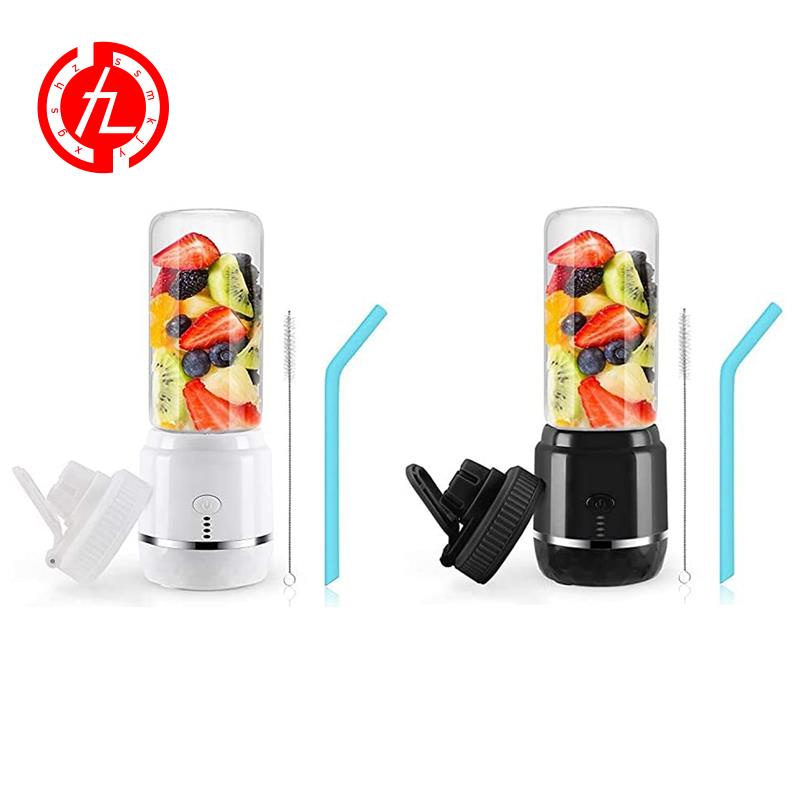 Máy xay sinh tố mini 4000MAh 400ml màu trắng có cổng sạc USB