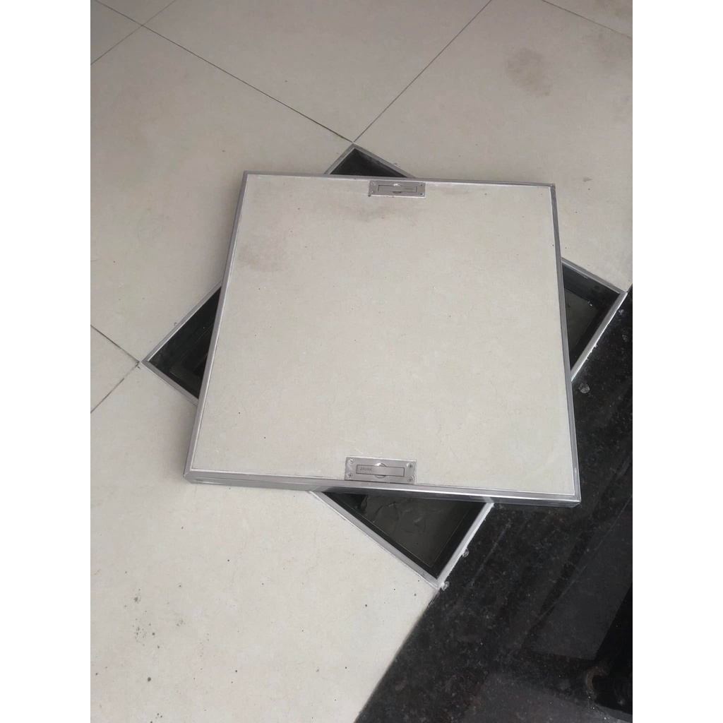 500x500x50mm - Nắp bể nước ngầm trong nhà . Lát gạch âm sàn, KT 50x50cm. Inox 304 chống gỉ