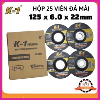 Hộp 25 viên đá mài sắt 125 | đá mài k1 125 | đá mài phi 125