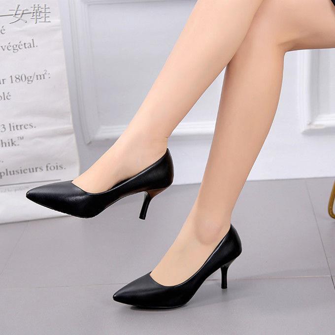 Skin mềm [một đôi giày Hai Wear] cao gót mũi nhọn Phụ nữ mặc phiên bản Hàn Quốc của những đơn tươi mới <Cao gót