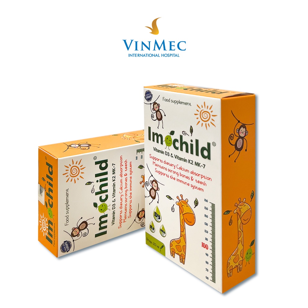 Siro bổ sung Vitamin D3 và K2 Imochild lọ 20 ml tại Vinmec - dùng được cho trẻ sơ sinh