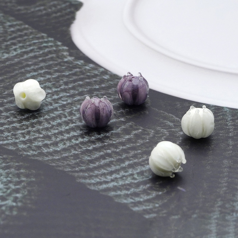 Hoa linh lan 10*12mm chất liệu thuỷ tinh hoặc resin nguyên liệu làm trâm làm trang sức cổ trang cosplay cổ phục