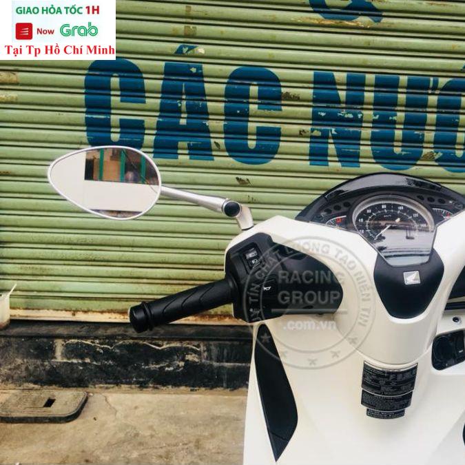 Gương Xe Máy Thời Trang - Kính Chiếu Hậu Xe Máy Kiểu Hột Xoài S5 RCB Racing Boy Cho Honda Wave Sh AB Xe Điện...Và Các Xe