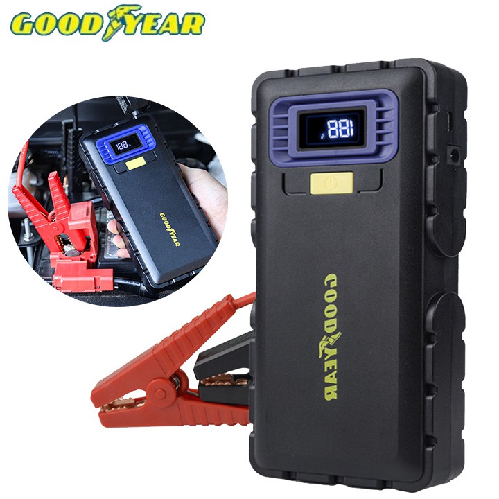 Bộ kích nổ ô tô 16000mAh, kiêm pin sạc dự phòng Goodyear GY-5230, kèm túi đựng gọn nhẹ (Bảo hành chính hãng 24 tháng)