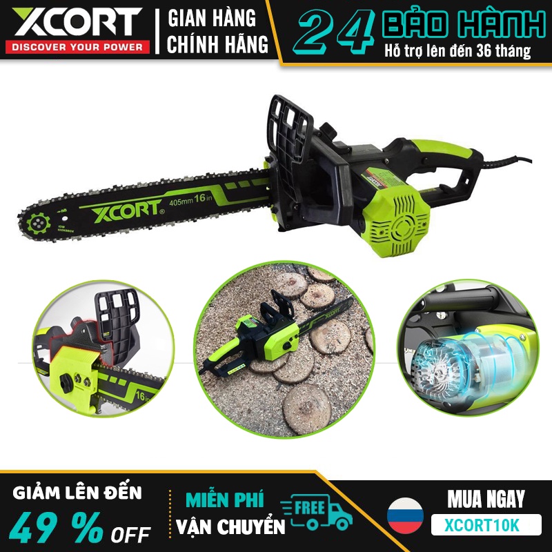Máy cưa xích - Máy cưa xích điện 2000W Máy cực khỏe tốc độ cao