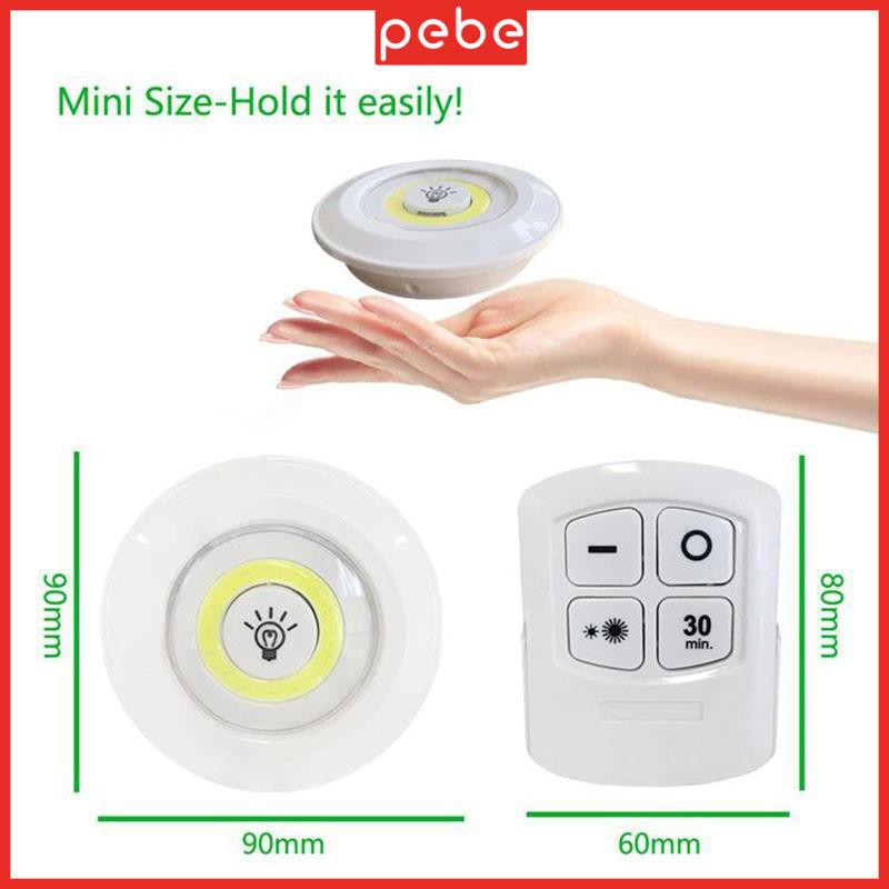 Bộ 3 Đèn Led Mini + Remote Điều Khiển Từ Xa , Có Chức Năng Hẹn Giờ