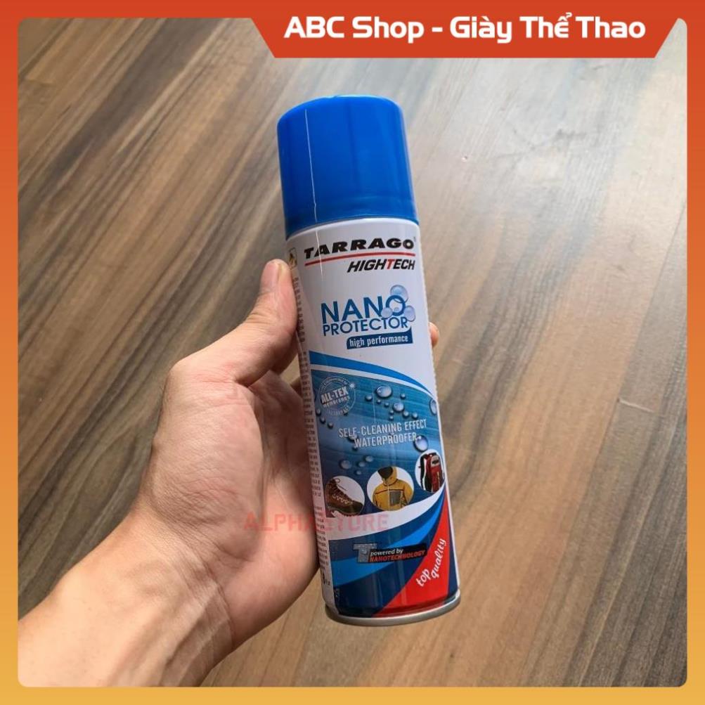 [FreeShip - Hàng sịn sò] Chai Xịt Chống Nước Cho Giày Tarrago High Tech Nano Protector Spray 250ml. bình xịn