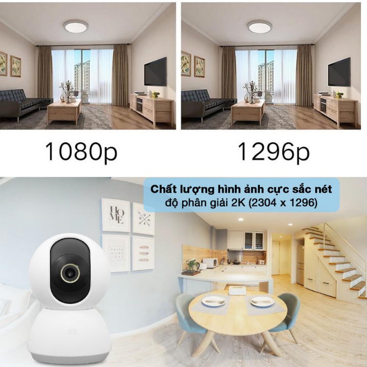 Camera Xiaomi 2K Xoay 360 IMILAB 2K Wifi - xoay 360° 4 chiều , Đàm thoại 2 chiều, cảnh báo CĐ ,bản nội địa- BH 2 năm