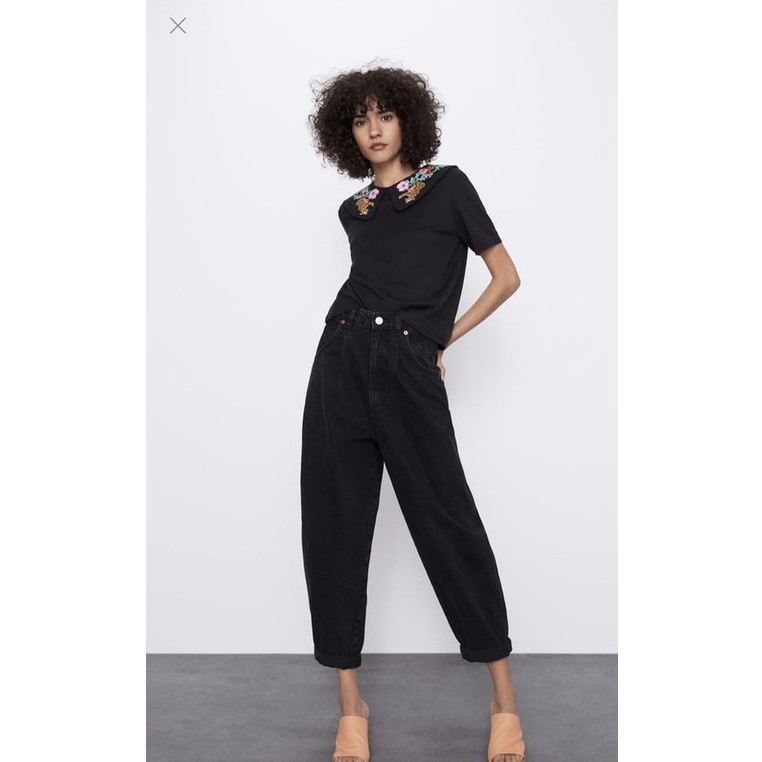 Áo Z.a.r.a Cổ Sen Thêu Hoa