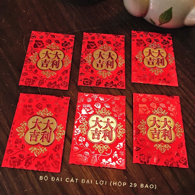 BỘ LÌ XÌ ĐẠI CÁT ĐẠI LỢI/ LÌ XÌ CƯỚI SONG HỶ MINI