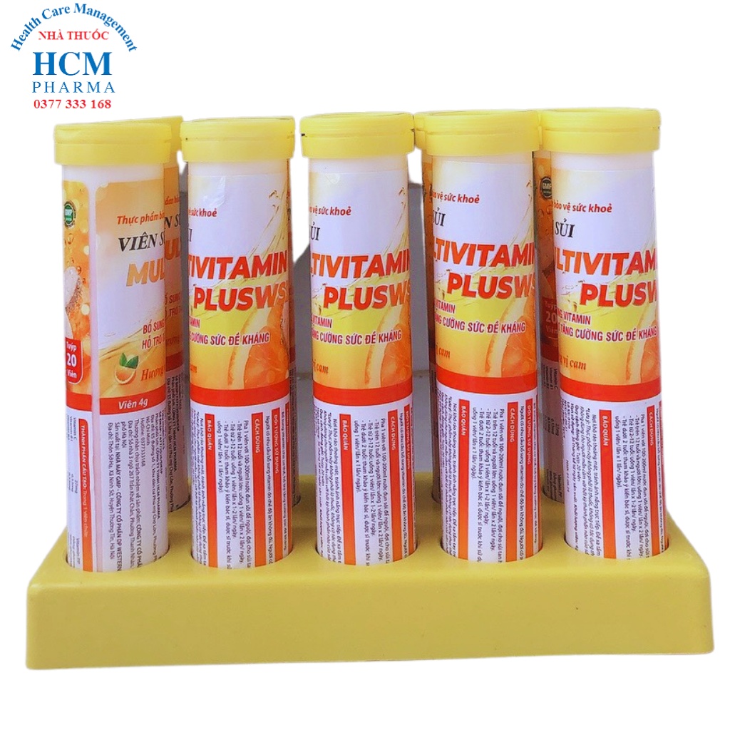 Multivitamin sủi c tăng sức đề kháng cho bé người lớn Demosana Fruits vị cam không đường không calo 20v nhập Đức HCM18