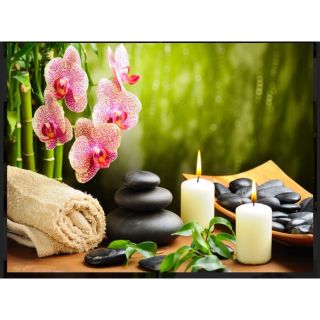 Tranh 3D phủ KIM SA treo tường quán Spa KT 120x80cm