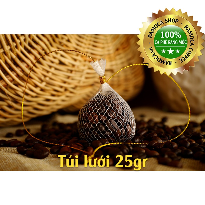 Set 10 túi thơm hạt cà phê rang mộc chuyên hút ẩm, khử mùi và làm thơm xe ô tô, không gian phòng, tủ quần áo...