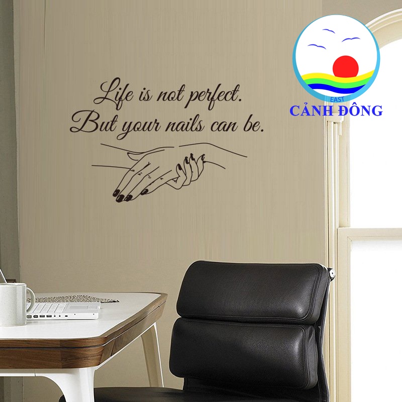 Decal dán tường trang trí salon nail spa beauty chữ ý nghĩa