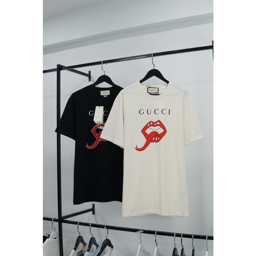 ⚡️- Tee Gu.cci Lips cao cấp full tag túi, áo thun GU.CCI
