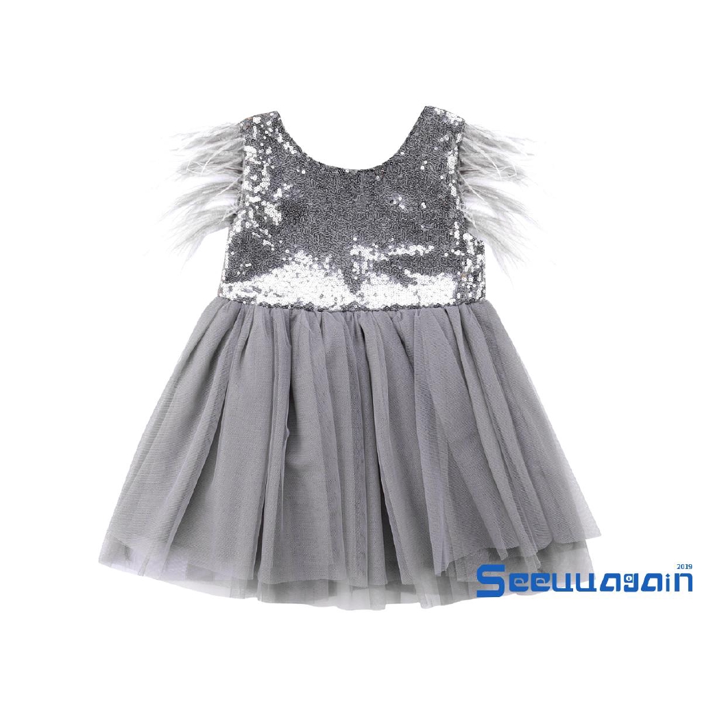 Đầm Xoè Tulle Lấp Lánh Cho Bé Gái