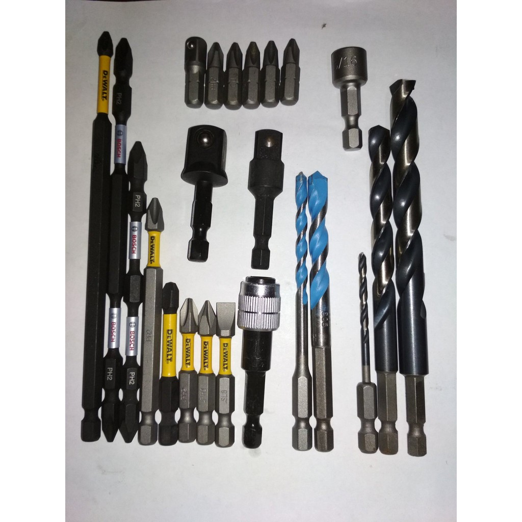 Combo bộ công cụ hỗ trợ máy bắn vít bosch , dewalt