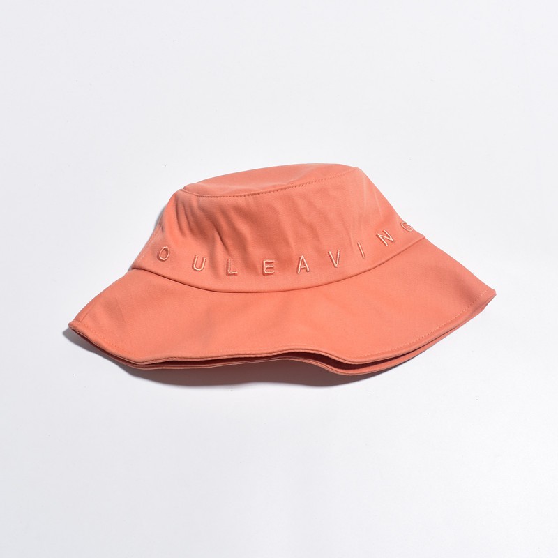 Nón Tai Bèo Vành Rộng Thêu Chữ Đơn Giản Thời Trang Nhật Bản Cho Nữ