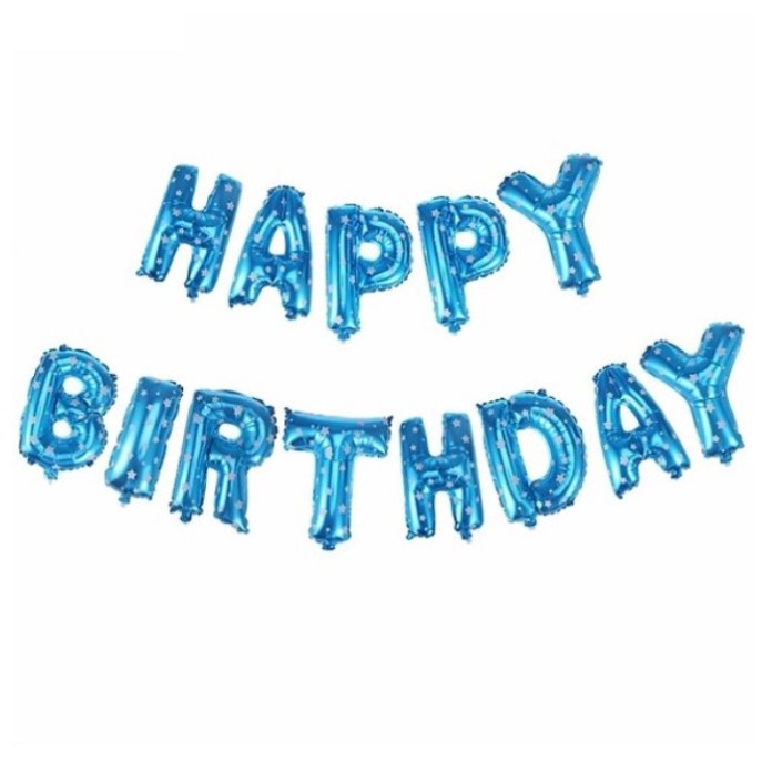 Bong Bóng Nhôm chữ Happy birthday trang trí sinh nhật cao 40 cm, Phụ kiện bong bóng trang trí sinh nhật trang trí tiệc