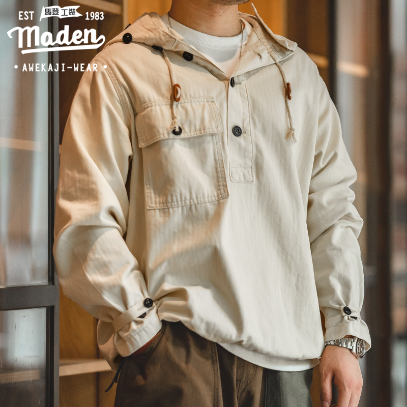 Áo khoác hoodie MADEN phong cách Mỹ cổ điển thời trang