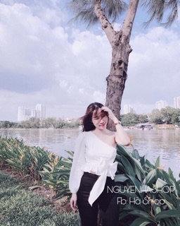 [HÌNH_THẬT_CUỐI]Áo phi lụa 1 tay hở vai cột nơ eo xinh