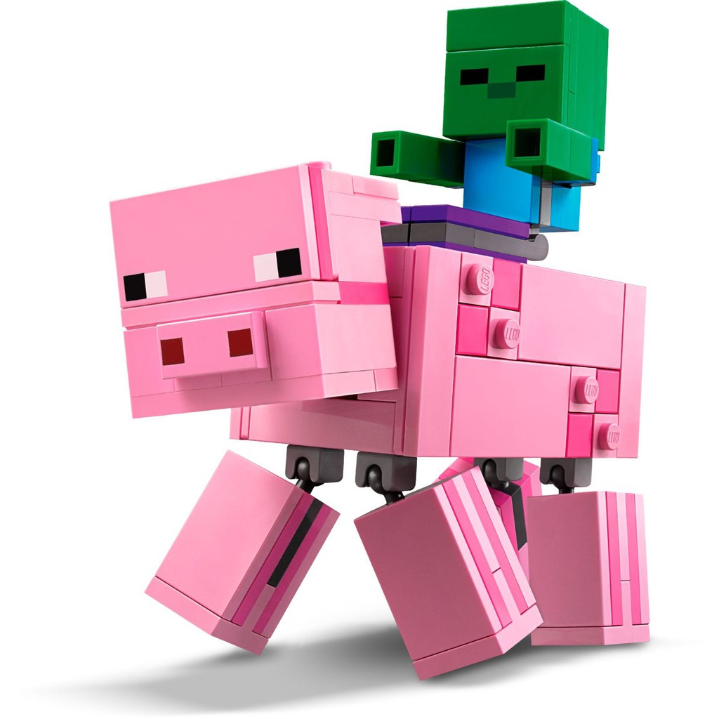 LEGO MINECRAFT CHÍNH HÃNG - HEO KHỔNG LỒ VÀ BABY ZOMBIE - MÃ SP 21157