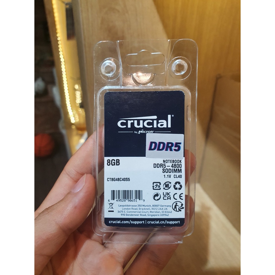 RAM Laptop DDR5 Crucial 4800Mhz - 8GB / 16GB / 32GB - Bảo hành 36 tháng